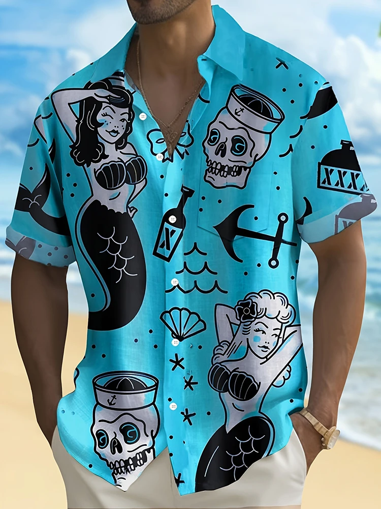 Resort Shirt Floral - Yaz erkek Moda Rahat Sosyal Hawaii