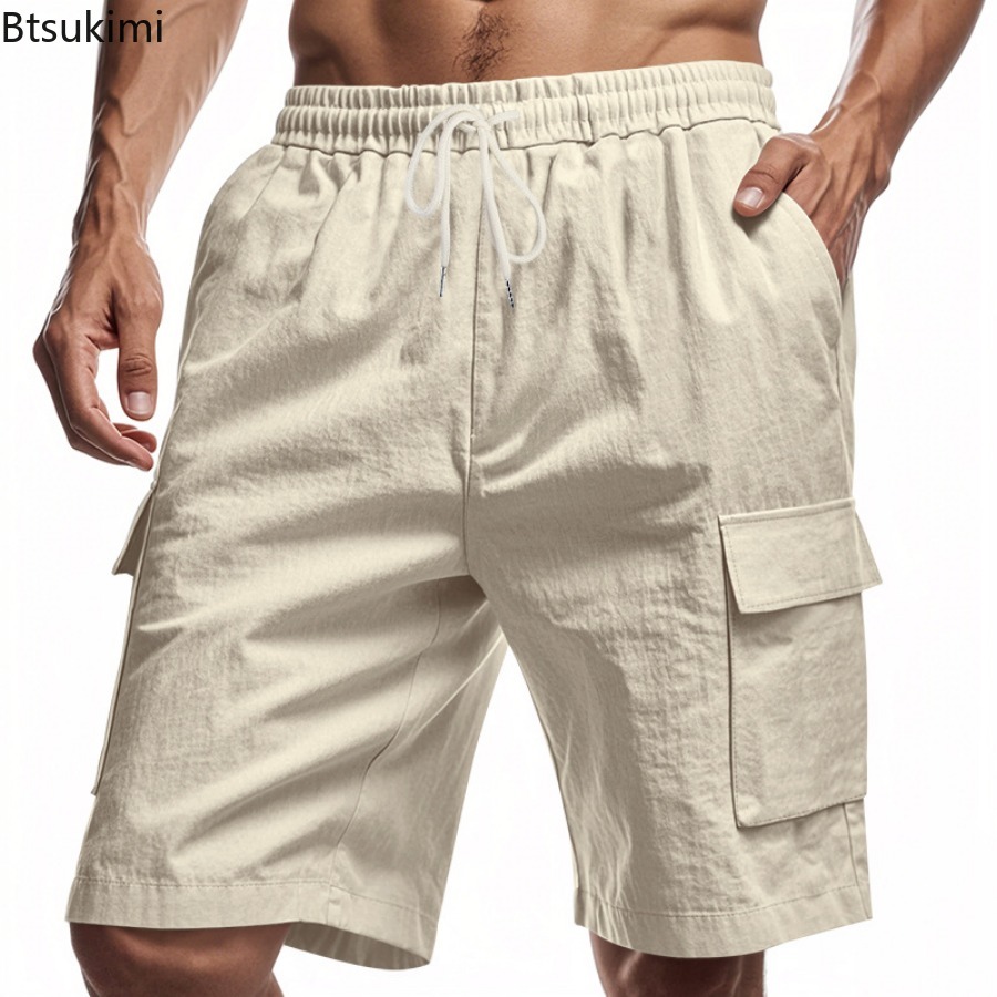 Yeni 2025 erkek Kargo Şort Yaz - Short Linen Drawstring incelemesi ve fiyatı