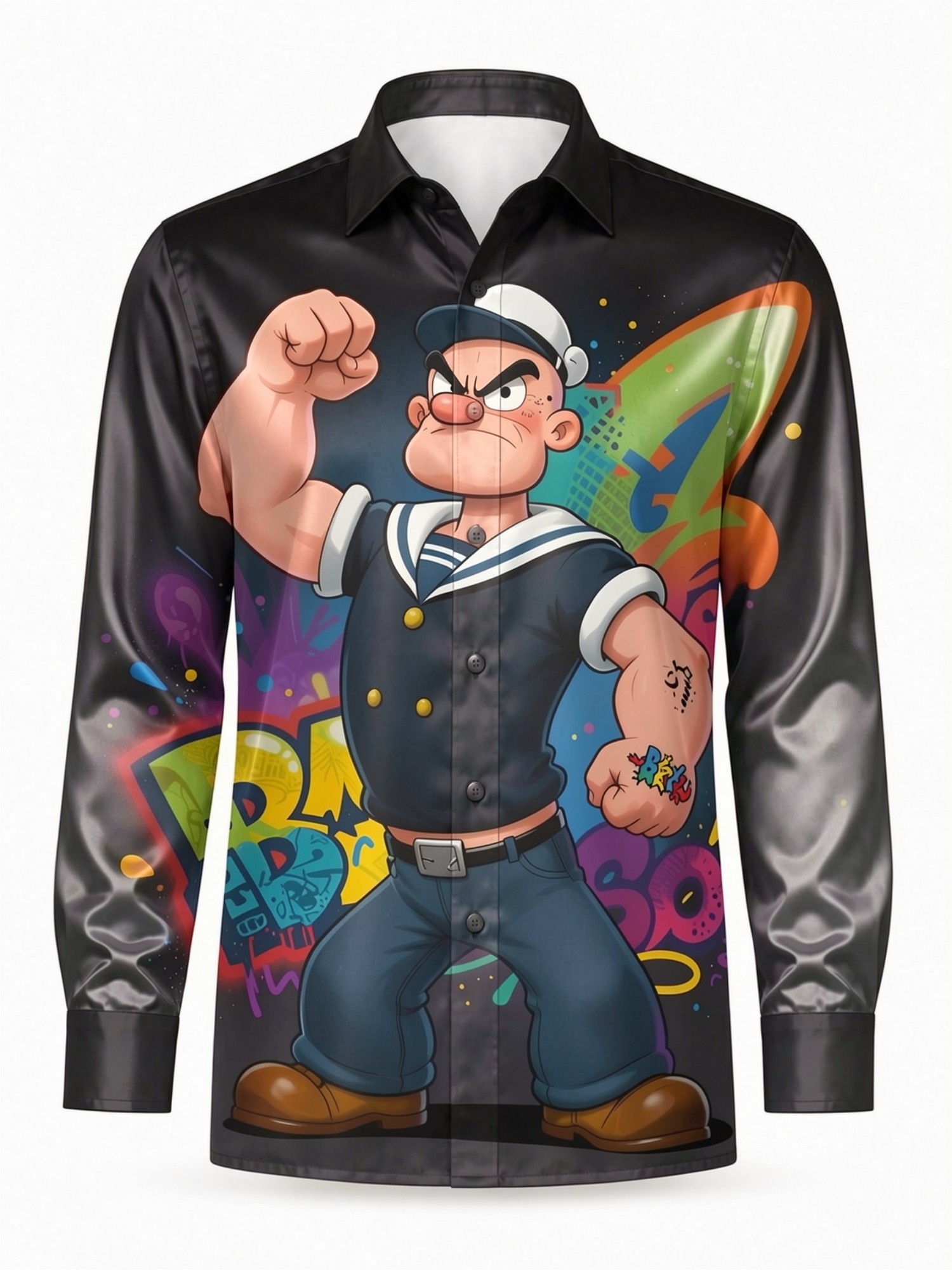 Erkek Parlak Saten Uzun Kollu  - Resort Shirt Floral incelemesi ve fiyatı