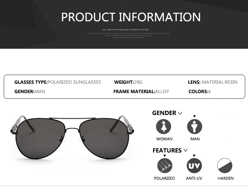 Güneş gözlüğü Erkekler Polariz - Sunglasses Aviator Polarized incelemesi ve fiyatı