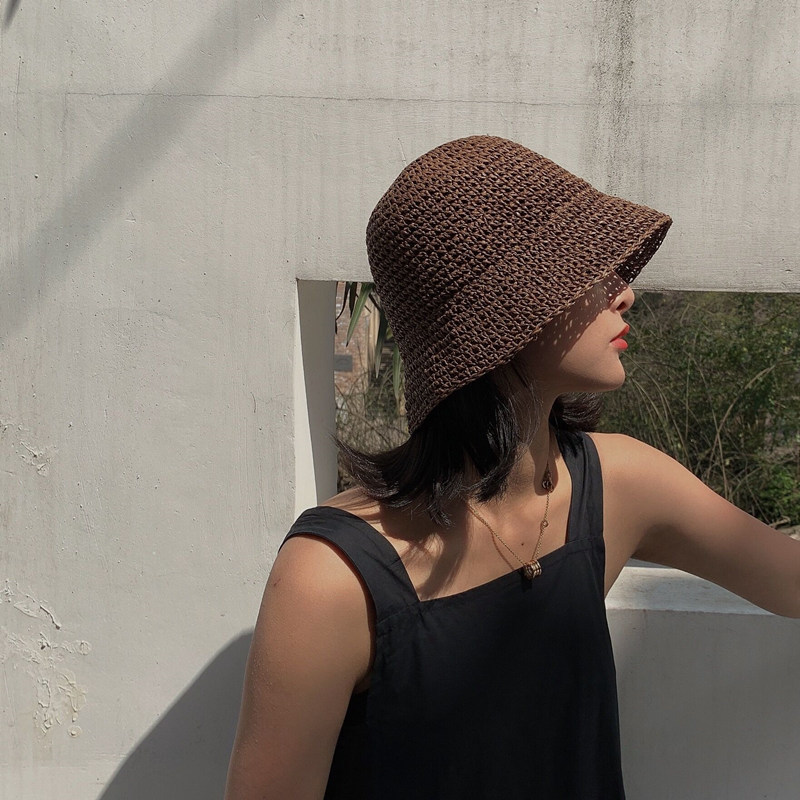 Katlanabilir El Yapımı Dokuma  - Bucket Hat Straw incelemesi ve fiyatı