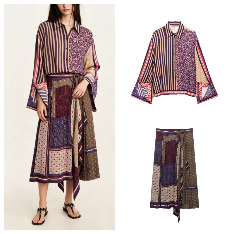 2026 Zarif Şık Baskılı Sarong  - Shirt Camp Collar incelemesi ve fiyatı