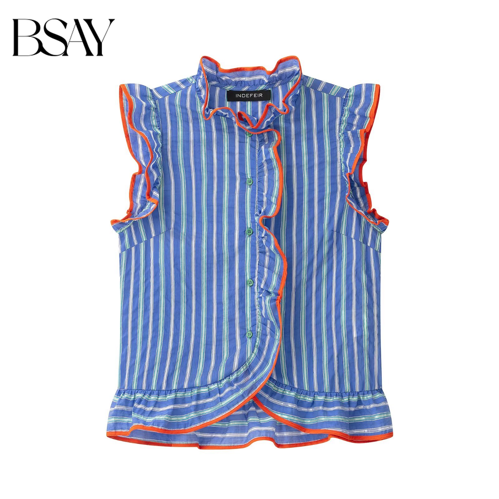 BSAY Kadınlar Renkli Çizgili K - Shirt Camp Collar incelemesi ve fiyatı