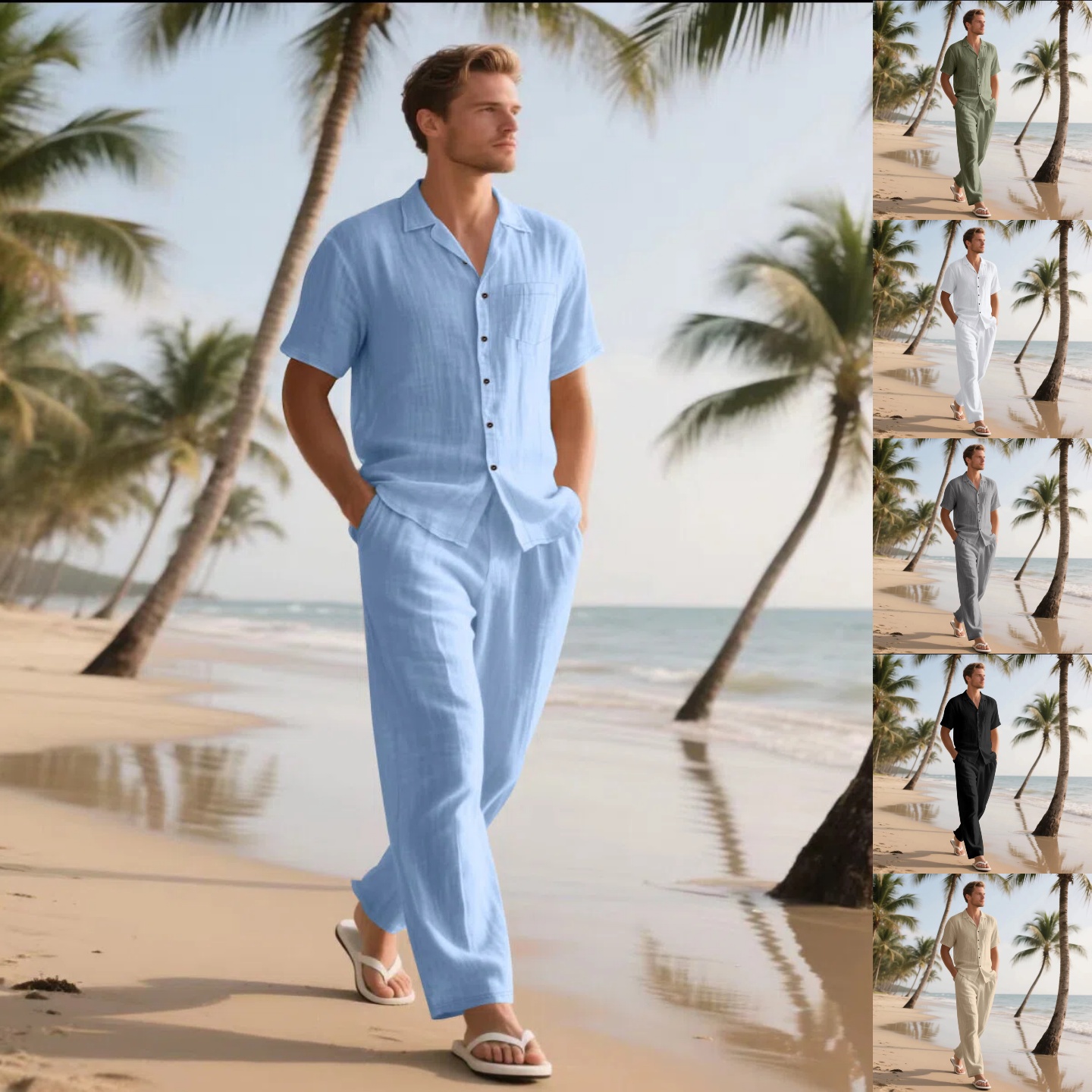 Yaz erkek yeni keten rahat rah - Short Linen Drawstring incelemesi ve fiyatı
